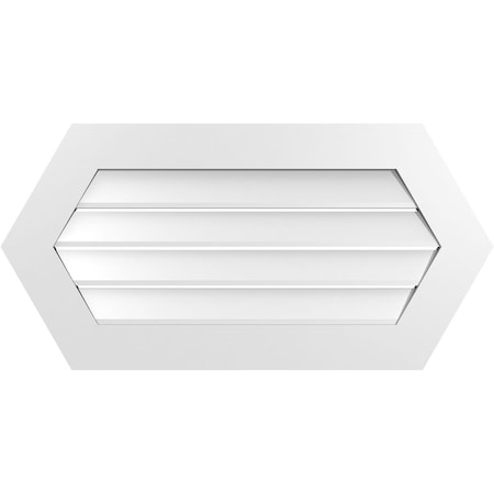 Ekena Millwork Half Round Surface Mount PVC Gable Vent: Functional, w/ 3-1/2"W x 1"P Standard Frame, 38"W x 19"H GVPHR38X1901SF
